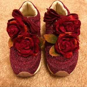 Sparkle Wine Flower Tennis Shoes